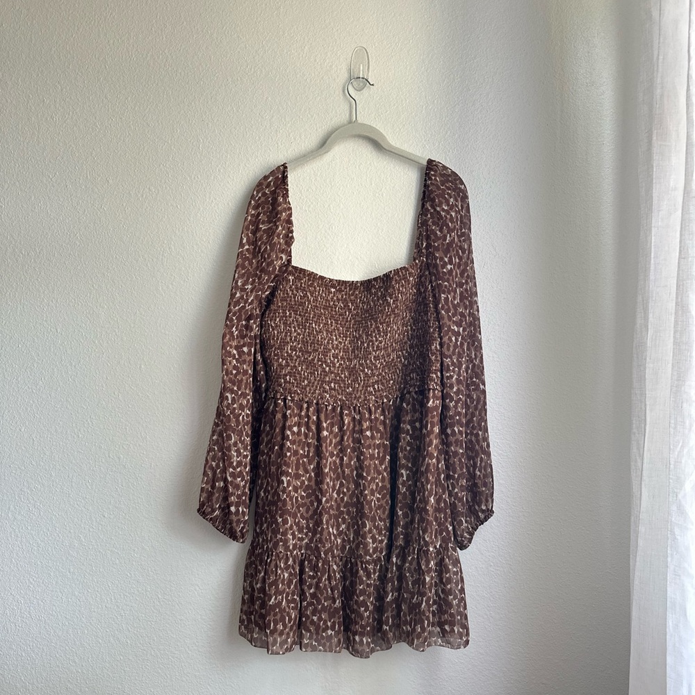 Aritzia Wilfred Tempest Mini Cheetah Dress
